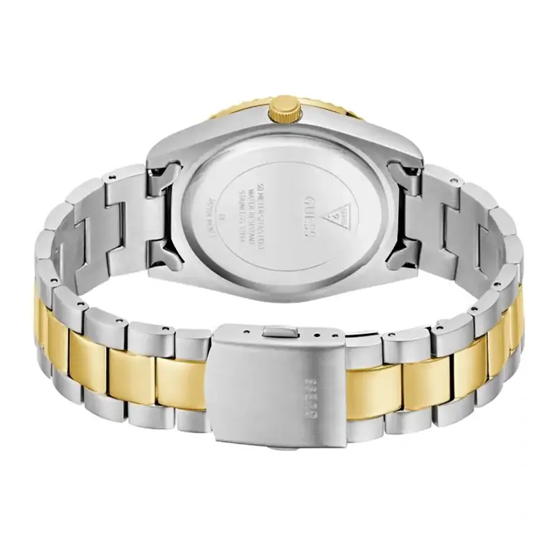 Guess Connoisseur Day-Date Champagne Dial Two-tone Men's Watch- GW0265G14